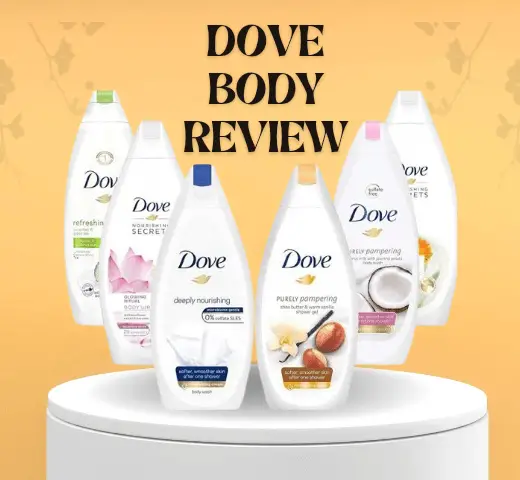 Dove Body Wash Review place on round box 